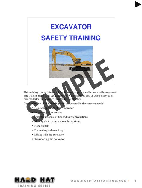 mini excavator training card printable|free excavator training manuals.